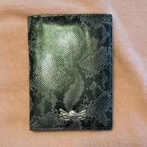 Coach Dark Textured Card Holder